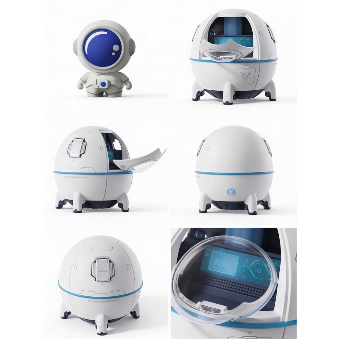 Humidificador Portátil Cápsula Espacial